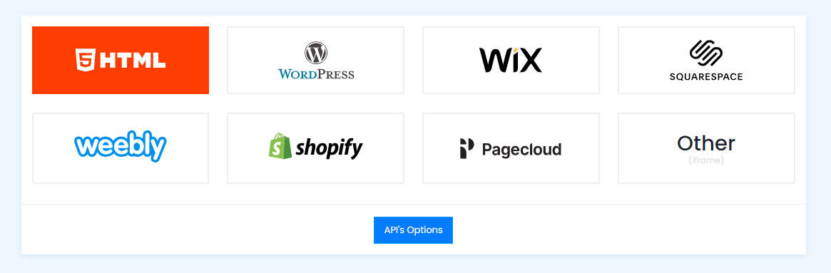 select html widget