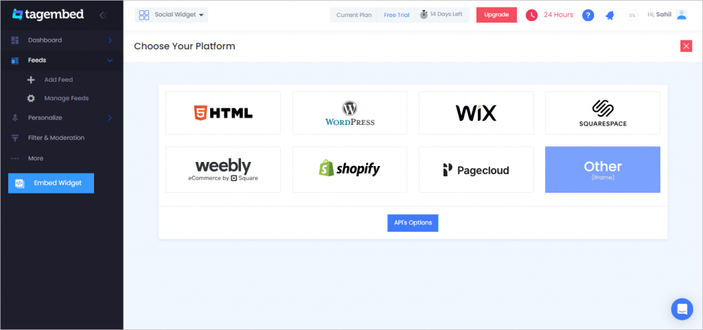 Choose your CMS platform from the list