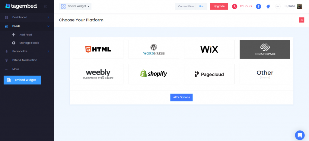 Select CMS platform