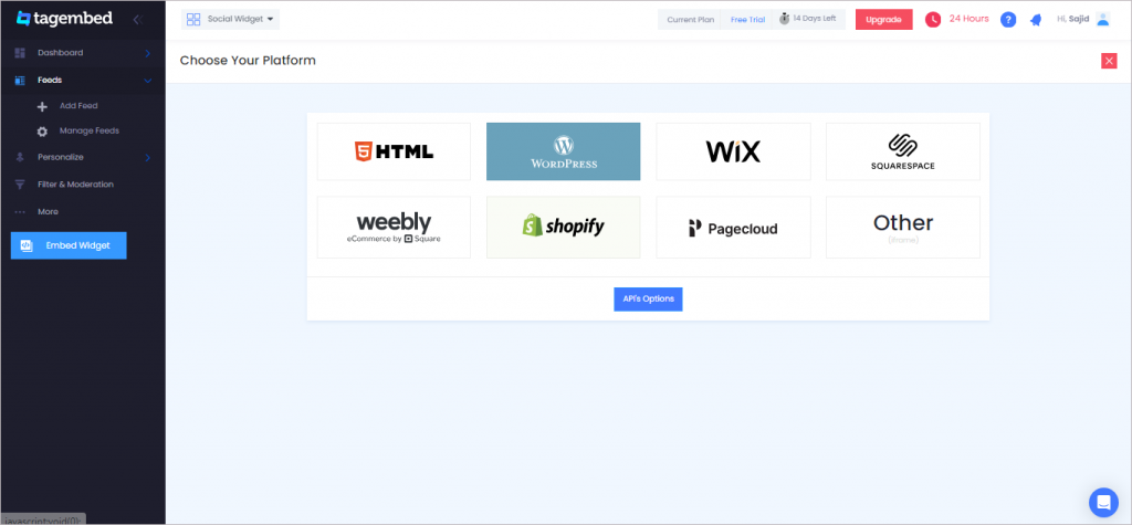 Choose WordPress as your CMS network