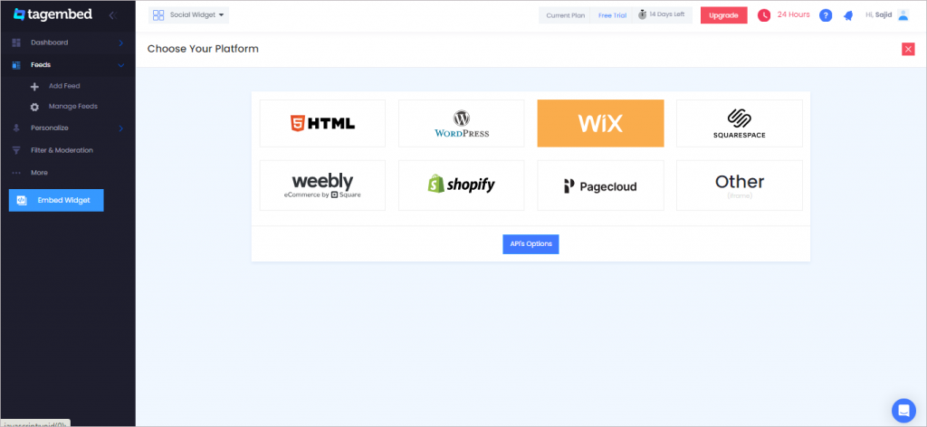 Choose WIX as your CMS platform
