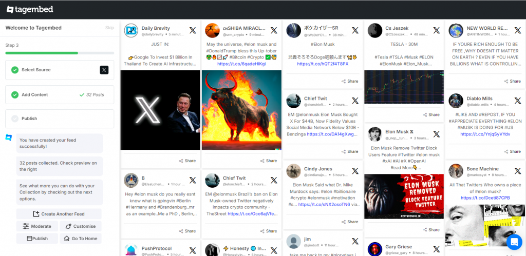 Add Twitter Feed Widget