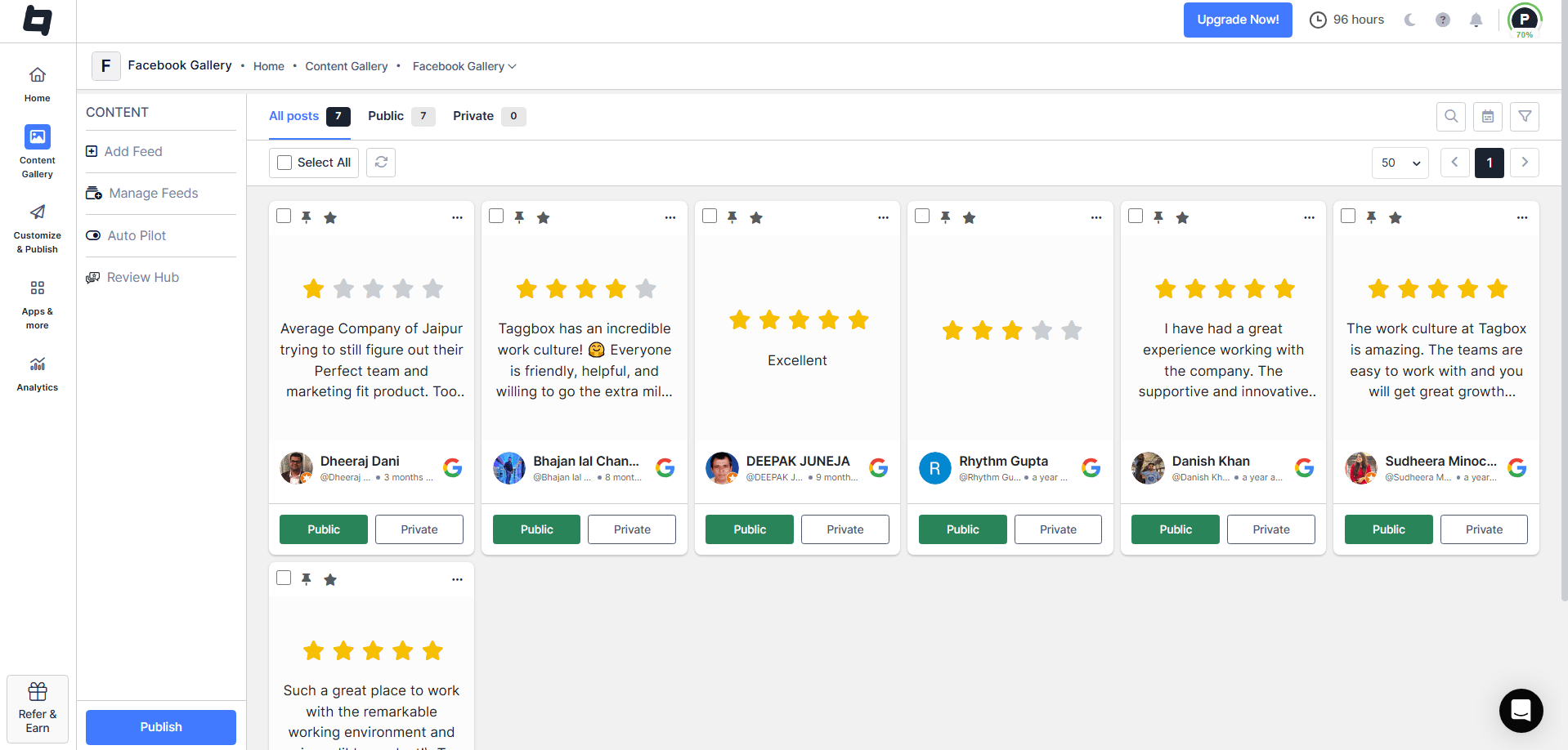 google reviews gallery