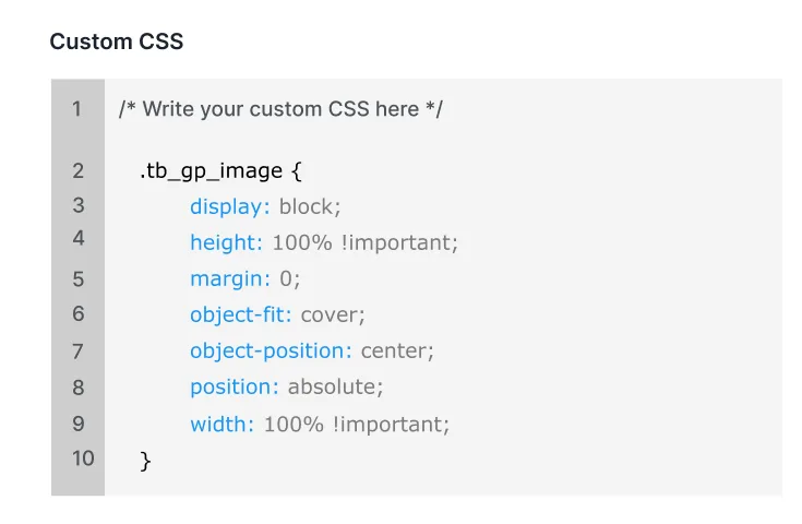 Custom CSS